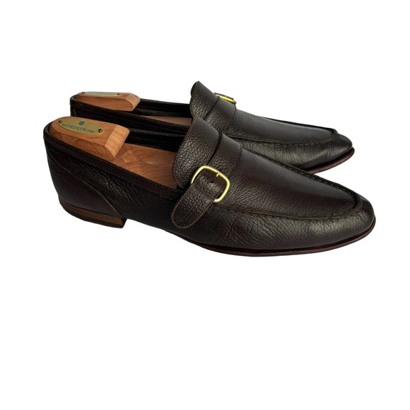 Kiton Other - KITON CLASSIC BUCKLE LEATHER PENNY LOAFERS HANDMADE MEN SIZE 8